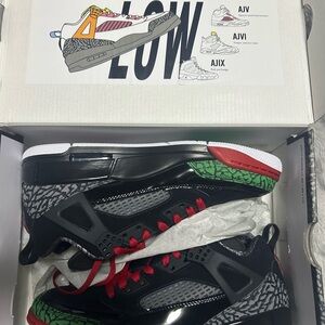 Jordan Black and Red Athletic Shoes with Modern Design